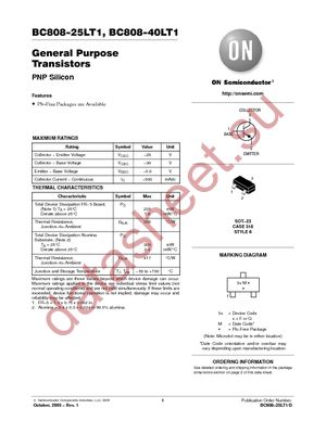 BC808-25LT1 datasheet  